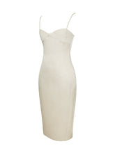 Load image into Gallery viewer, Gracie Butter Yellow Ruched Satin Midi Dress