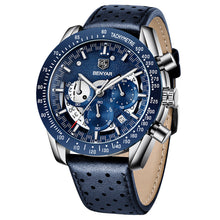 Load image into Gallery viewer, New Men Luxury Watches Leather Strap Waterproof Sport Quartz Chronograph Military Watch Men Clock