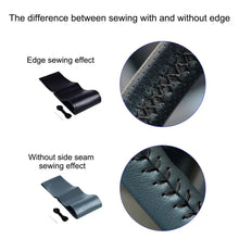Load image into Gallery viewer, Genuine Leather Car Steering Wheel Cover Soft Anti slip Steering-Wheel Braid Cowhide Braid With Needles Thread Leather Steering Wheel Cover Heavy Duty Pure Cowhide Steering Wheel Cover, Genuine Leather Steering Wheel Cover (Copy)