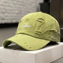 Load image into Gallery viewer, Korean Distressed Tie-Dye Letter Print Cotton Cap – Women’s Dome Crown