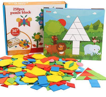 Load image into Gallery viewer, 250pcs Wooden Geometric Clever Board Puzzle 3D Board Toy Baby Early Educational Learning Toys for Children Game (Multicolor)
