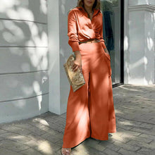 Load image into Gallery viewer, Women's Plus Size Wide Leg Elegant Pant Set