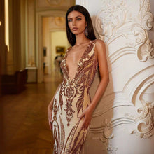 Load image into Gallery viewer, Female Creative V-neck Heavy Industry Dress