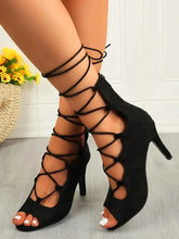 Load image into Gallery viewer, Elegant Lace-Up : High Heel Sandals