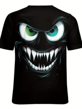 Load image into Gallery viewer, 3D Evil Smile Shirt for Men – Streetwear Graphic Short Sleeve Tee