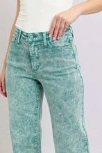 Load image into Gallery viewer, Judy Blue Full Size High Waist Garment Dyed Raw Hem Dad Jean