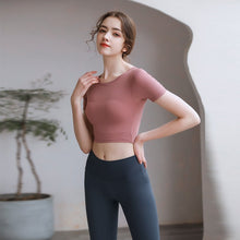 Load image into Gallery viewer, Tight Fit Yoga Top With Chest Pad Beauty Back Breathable