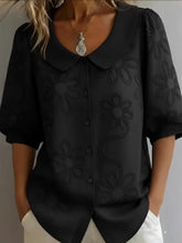 Load image into Gallery viewer, Women's Loose-Fit Retro 3D Embroidered Floral Shirt – Buttoned Casual Top