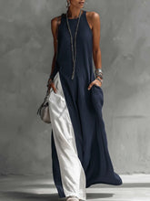 Load image into Gallery viewer, Women's Sleeveless Off-Shoulder Loose Maxi Dress with Pockets