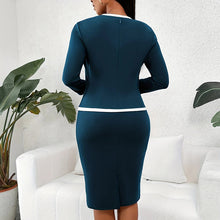 Load image into Gallery viewer, Women’s Square‑Neck Bodycon Office Dress