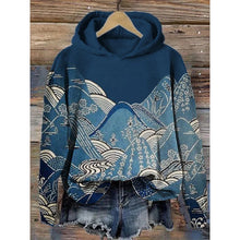 Load image into Gallery viewer, Women’s Printed Hooded Long Sleeve Pullover Sweatshirt