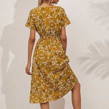 Load image into Gallery viewer, V-Neck Floral Print A-Line Satin Maxi Dress | 8 Colors