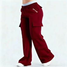 Load image into Gallery viewer, Women's Loose-Fit Casual Pants with Pockets – Solid Color Two-Tone Label