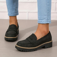 Load image into Gallery viewer, Thick-Sole Solid Color Loafers Women | Trendy Chunky Flats