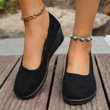 Load image into Gallery viewer, Wedge Heel Slip-On Loafers