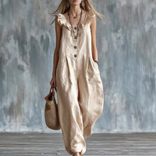 Load image into Gallery viewer, Women's Sleeveless Button-Down Tank Jumpsuit