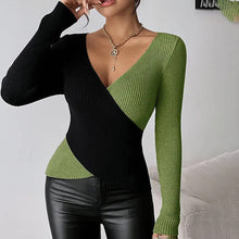 Load image into Gallery viewer, Women's Elegant V-Neck Cross Front Sweater