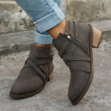 Load image into Gallery viewer, Women’s Retro High-Heel Ankle Boots – Chic Suede Single Boots