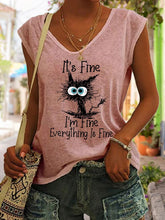 Load image into Gallery viewer, Women's V-Neck Printed Short Sleeve Loose Top – 14 Colors S–4XL