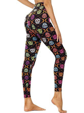 Load image into Gallery viewer, Cropped High-Waisted Skull Print Leggings