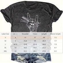 Load image into Gallery viewer, Print Crew Neck T-shirt, Casual Short Sleeve Top