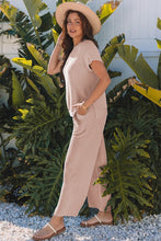 Load image into Gallery viewer, Solid Corded T-Shirt and Pants Set