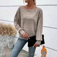 Load image into Gallery viewer, Women’s Textured Round-Neck Long-Sleeve Pullover