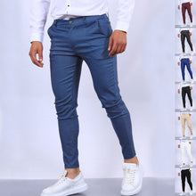 Load image into Gallery viewer, 👔 Men's Slim Fit Button Trousers – Versatile Office & Casual Wear
