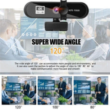 Load image into Gallery viewer, 2K 4K Conference Webcam Autofocus USB Web Camera Laptop Desktop For Office Meeting Home With Mic 1080P HD Webcam For Video Conferencing Recording and Streaming