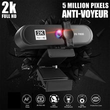 Load image into Gallery viewer, 2K 4K Pc Webcam With Gift Tripod Autofocus Usb Web Camera Laptop Mini Camera 1080P with Microphone For Full Widescreen Laptop USB Webcams Privacy Shutter Tripod Desktop Notebook Webcam Video Calling Recording Webcam