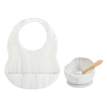 Load image into Gallery viewer, Colorful Silicone Feeding Set for Babies: Bib, Bowl, and Spoon