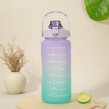 Load image into Gallery viewer, 2L Large Capacity Water Bottle With Straw With Time Marker Frosted Cup Girls Large Portable Travel Bottles Sports Fitness Cup Water Bottle With Time Marker 2L Drinking Bottles With Straw BPA Free 2L Leakproof Sports Water Bottles For Fitness Gym