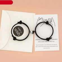 Load image into Gallery viewer, 2pcs Magnet Couple Bracelet Heart Pendant Jewelry Lucky Knitting Rope Bracelets Couple Bracelets Mutual Attraction Bracelets Vows Of Eternal Love Jewelry Gifts For Boyfriend Girlfriend Best Friend