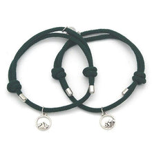 Load image into Gallery viewer, 2Pcs Minimalist Magnetic Couple Bracelet Braided Rope Lover Friendship Matching Distance Relationship Matching Handmade Bracelets With Mutual Attraction Magnetic Bells Friendship Rope Bracelet