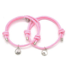 Load image into Gallery viewer, 2Pcs Minimalist Magnetic Couple Bracelet Braided Rope Lover Friendship Matching Distance Relationship Matching Handmade Bracelets With Mutual Attraction Magnetic Bells Friendship Rope Bracelet
