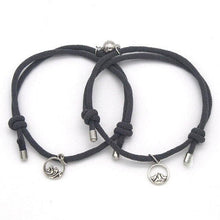 Load image into Gallery viewer, 2Pcs Minimalist Magnetic Couple Bracelet Braided Rope Lover Friendship Matching Distance Relationship Matching Handmade Bracelets With Mutual Attraction Magnetic Bells Friendship Rope Bracelet