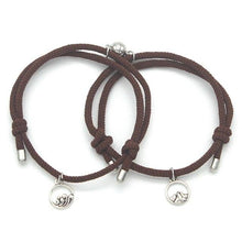 Load image into Gallery viewer, 2Pcs Minimalist Magnetic Couple Bracelet Braided Rope Lover Friendship Matching Distance Relationship Matching Handmade Bracelets With Mutual Attraction Magnetic Bells Friendship Rope Bracelet