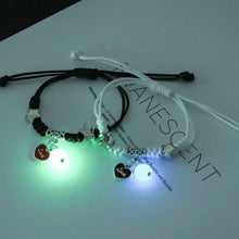 Load image into Gallery viewer, 2PCS New Glow In Dark Luminous Cat Star Moon Bracelet Couple Handmade Adjustable Rope Matching Friend Bracelet Luminous Matching Bracelets For Couples Best Friend Gift