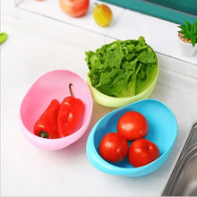 Load image into Gallery viewer, 2PCS Nordic Food Grade Plastic Rice Beans Peas Washing Filter Strainer Basket Sieve Drainer Cleaning Gadget Food Grade Plastic Rice Beans Peas Washing Filter Strainer Basket Sieve Drainer Cleaning Gadget Kitchen Accessories