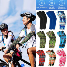 Load image into Gallery viewer, 2Pcs Unisex Cooling Arm Sleeves Cover Compression Sun Protection UV Cooling Sleeve Tattoo Cover Up Men & Women Cycling Biking Riding Golf Football Arm Cover Men Sports Running Outdoor Sun Protection Sleeves To Hide Tattoo