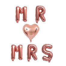 Load image into Gallery viewer, 2pcs/lot Good Quality 36inch Round White and black Print Mr&Mrs Latex Balloons For Happy Wedding And Valentine's Day