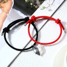 Load image into Gallery viewer, 2pcs/Set Charm Magnet Bracelet For Women Men Heart Shaped Bracelets Two Souls One Heart Matching Bracelets For Couples Creative Magnet Wishing Stone Lovers Bracelets