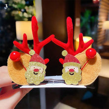 Load image into Gallery viewer, 2pcs/set Christmas Hair Clips For Girls Cute Deer Ear Hairpins Hairgrips Kids Christmas Antler Hairpin Barrette Fashion Hair Accessories For Women