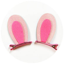 Load image into Gallery viewer, 2pcs/Set Cute Hair Clips For Girls Glitter Rainbow Felt Fabric Flowers Hairpins Cat Ears Bunny Barrettes Kids Hair Accessories for Halloween Parties Cosplay for Girls