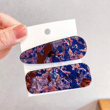 Load image into Gallery viewer, 2PCS/Set Fashion WomenElegant Acrylic Geometric Hairpin Sweet Girl Hair Clip Marble Textured Barrettes Headband Gorgeous Hair Accessories For Women