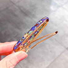 Load image into Gallery viewer, 2PCS/Set Fashion WomenElegant Acrylic Geometric Hairpin Sweet Girl Hair Clip Marble Textured Barrettes Headband Gorgeous Hair Accessories For Women