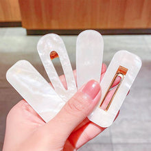 Load image into Gallery viewer, 2PCS/Set Fashion WomenElegant Acrylic Geometric Hairpin Sweet Girl Hair Clip Marble Textured Barrettes Headband Gorgeous Hair Accessories For Women