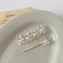 Load image into Gallery viewer, 2Pcs/Set New Girls Cute Cartoon Bear Jelly Color Hairpins Sweet Hair Clips Bangs Side Barrette Headband Fashion Hair Accessories For Women