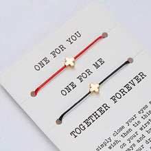 Load image into Gallery viewer, 2pcs/set Together Forever Love Infinity 8 Charm Bracelet Red String Couple Bracelets Wish Jewelry Long Distance Matching Bracelets For Best Friend Mother Daughter 17-30cm