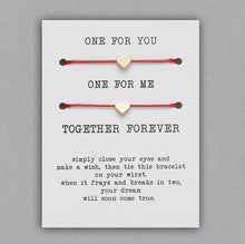 Load image into Gallery viewer, 2pcs/set Together Forever Love Infinity 8 Charm Bracelet Red String Couple Bracelets Wish Jewelry Long Distance Matching Bracelets For Best Friend Mother Daughter 17-30cm